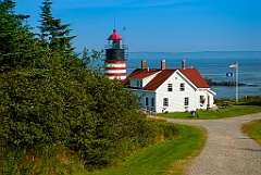 West Quoddy Head Lighthouse Overlooks Bay of Fundy